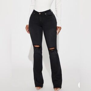 Black Women's Distressed Jeans